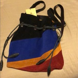 Patricia Nash Suede Drawstring Crossbody